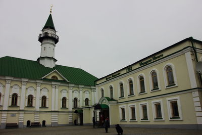 Exterior of cathedral against clear sky