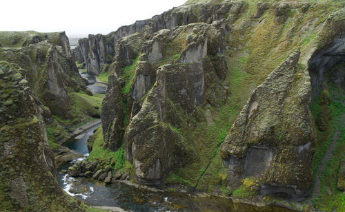 Scenic view of rocky mountains