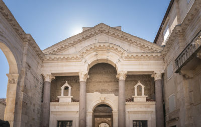 Low angle view of historical building