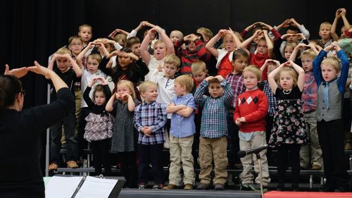 Full frame shot of people on stage