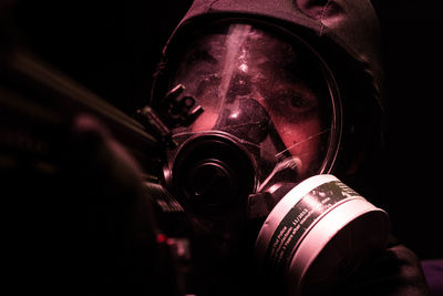 Close-up portrait of camera