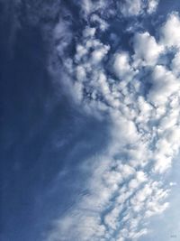 Low angle view of clouds in sky