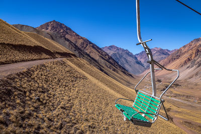 Scenic view of mountains against clear sky