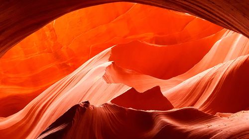 View of rock formations in cave