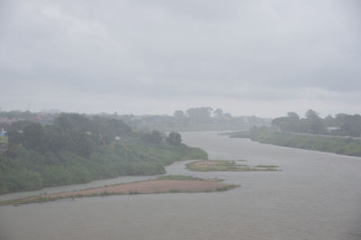 Scenic view of river against sky