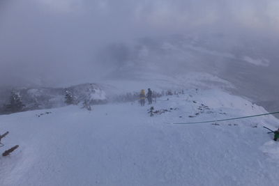 Scenic view of snow covered landscape