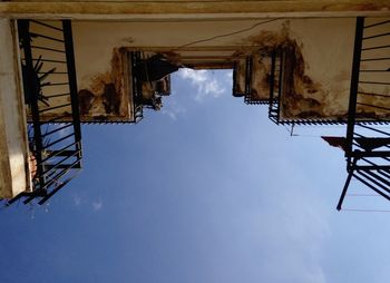 Low angle view of built structure against sky