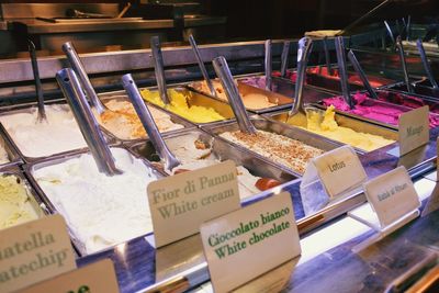 Close-up of food for sale in market