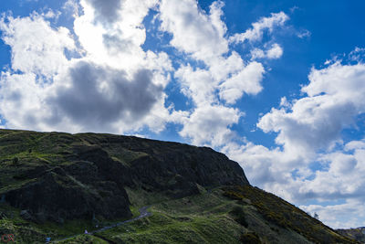 Low angle view of mountain against sky