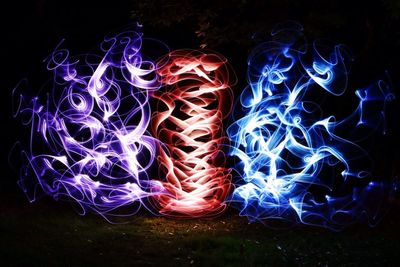 Close-up of illuminated blue lights