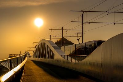 View of bridge against sky during sunset