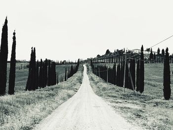 Panoramic view of land against clear sky