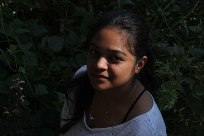 Portrait of smiling young woman