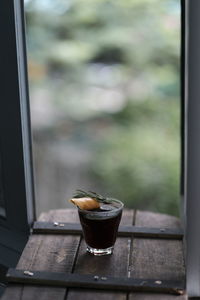 Close-up of coffee on table