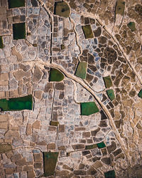 Full frame shot of salt pans