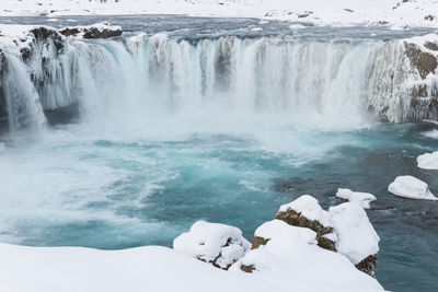 Scenic view of waterfall