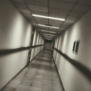 Empty corridor of building