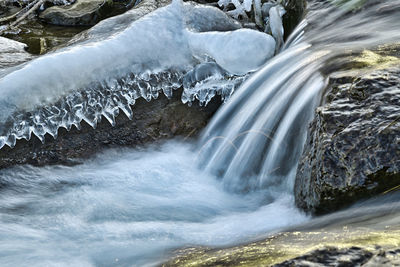 Scenic view of waterfall