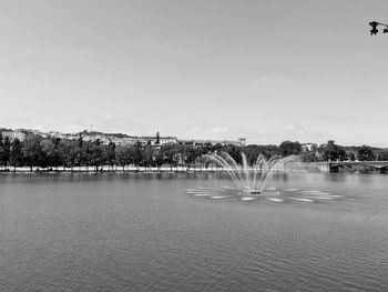 View of fountain against sky