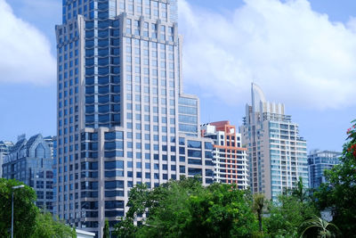 Low angle view of buildings against sky