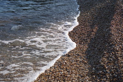 Waves on shore at beach