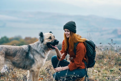 Man with dog