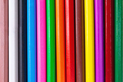 Full frame shot of multi colored pencils