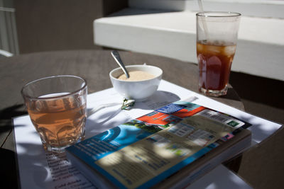 Coffee cup on table