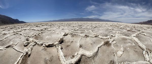 Scenic view of desert against sky