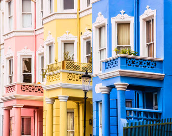 Colourful victorian houses on notting hil, london.