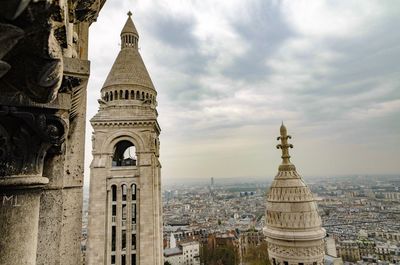 Bell tower at the sacre-coer cathedral in paris