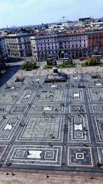 Road against sky in city
