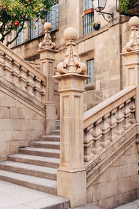 Low angle view of statues on building