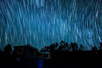 View of sky illumed with fire crackers at night