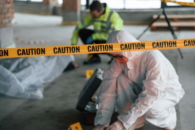 Midsection of man working in factory