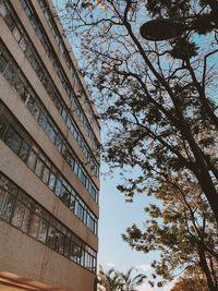 Low angle view of modern building against sky