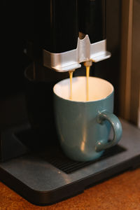 Close-up of coffee on table