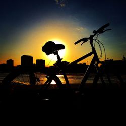 Silhouette landscape at sunset