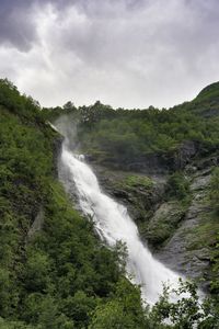 Scenic view of waterfall in jotunheinem national park 