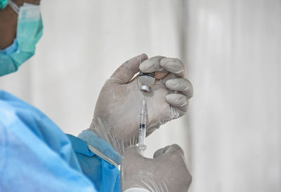 Close-up of man working