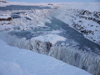 Scenic view of frozen sea