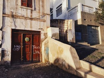 Entrance of old building