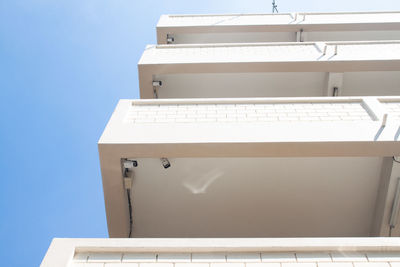 Low angle view of building against clear sky