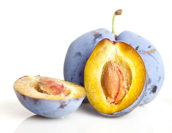 Close-up of apple against white background