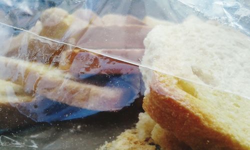 Close-up of bread in plate