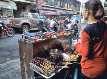 Full frame shot of market stall