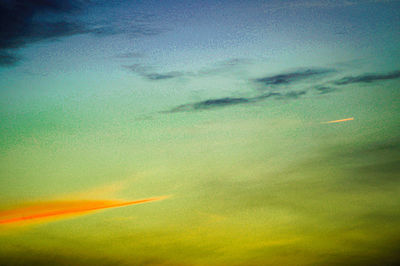 Low angle view of sky during sunset