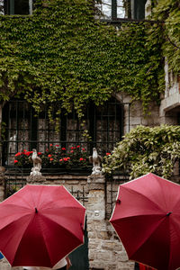 People in front of building