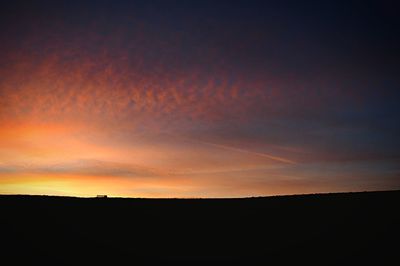 Silhouette of landscape at sunset