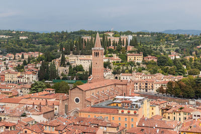 High angle view of cityscape